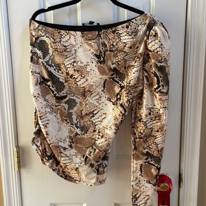 Ladies INC one shoulder dress blouse, size M, NWT